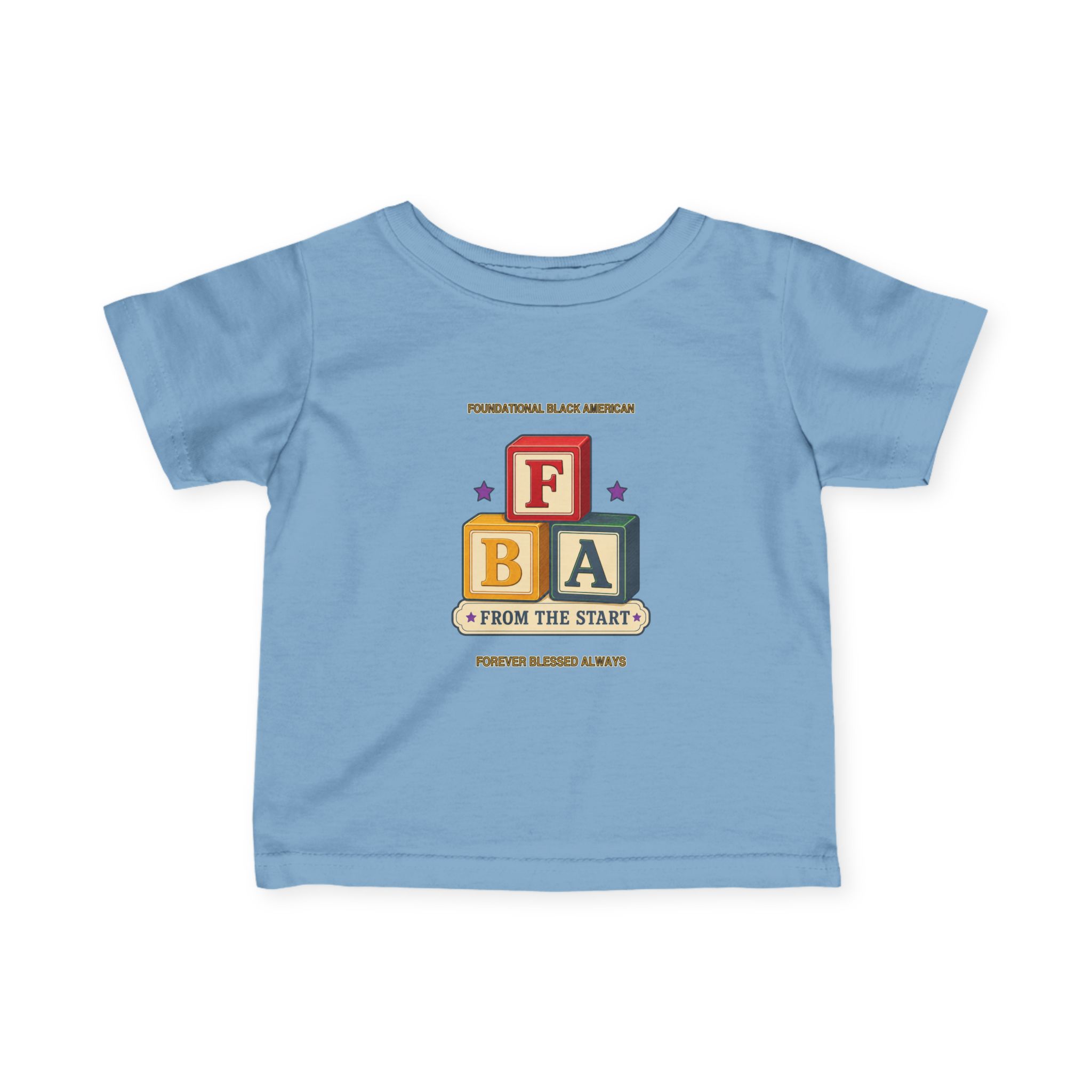 FBA Stacked Blocks Infant T-Shirt | Foundational Black American Baby Tee - Image 15