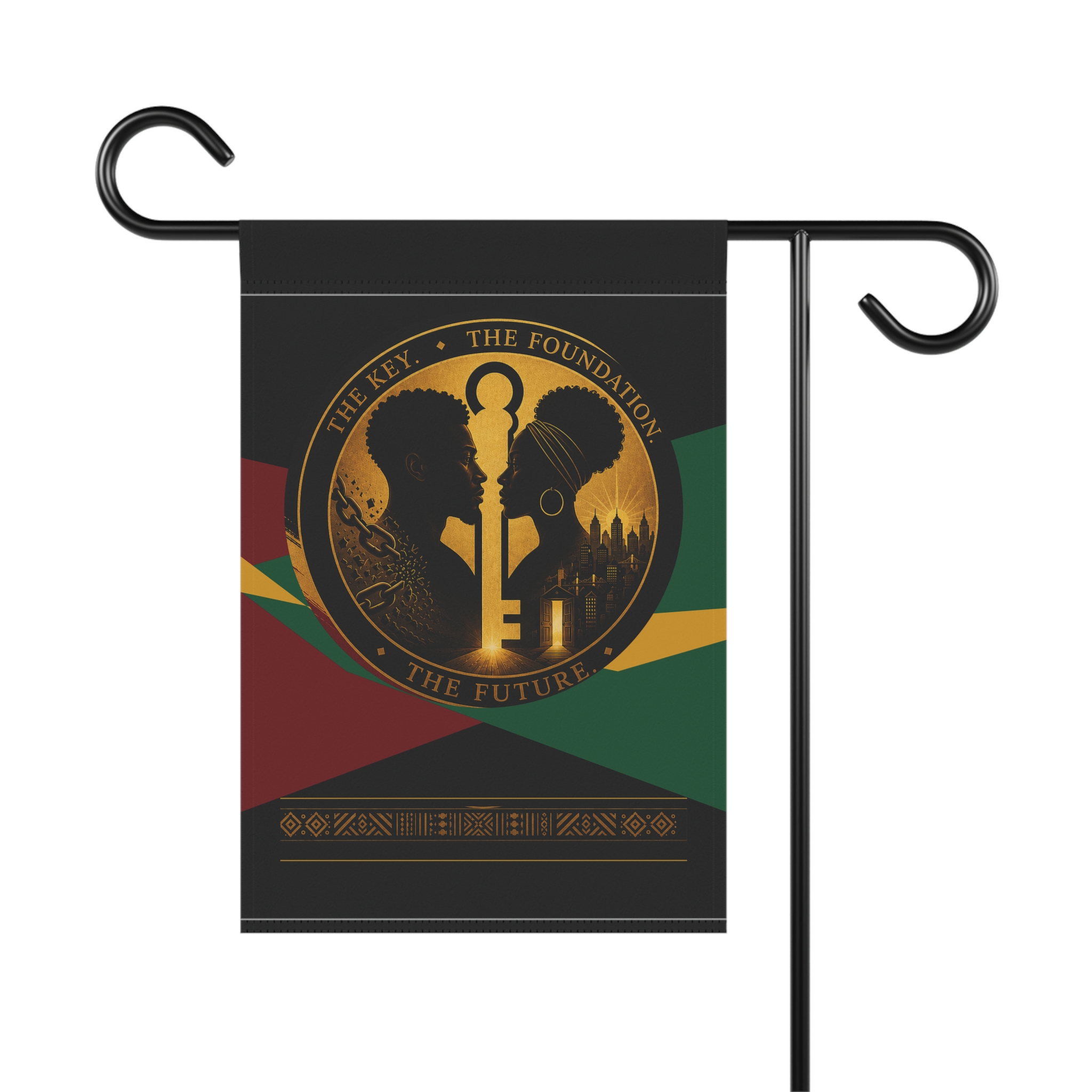 Foundational Black American Garden Banner – The Key. The Foundation. The Future. - Image 2