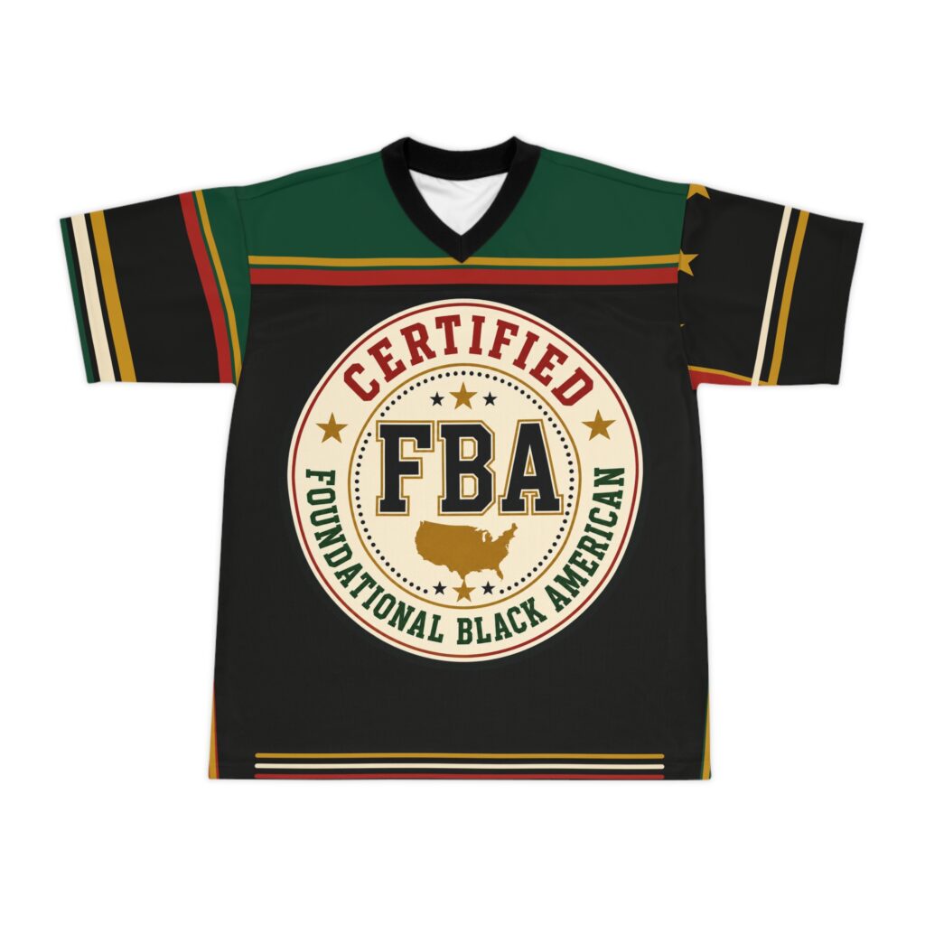 Certified Foundational Black American Football Jersey – Personalized FBA Unisex Jersey