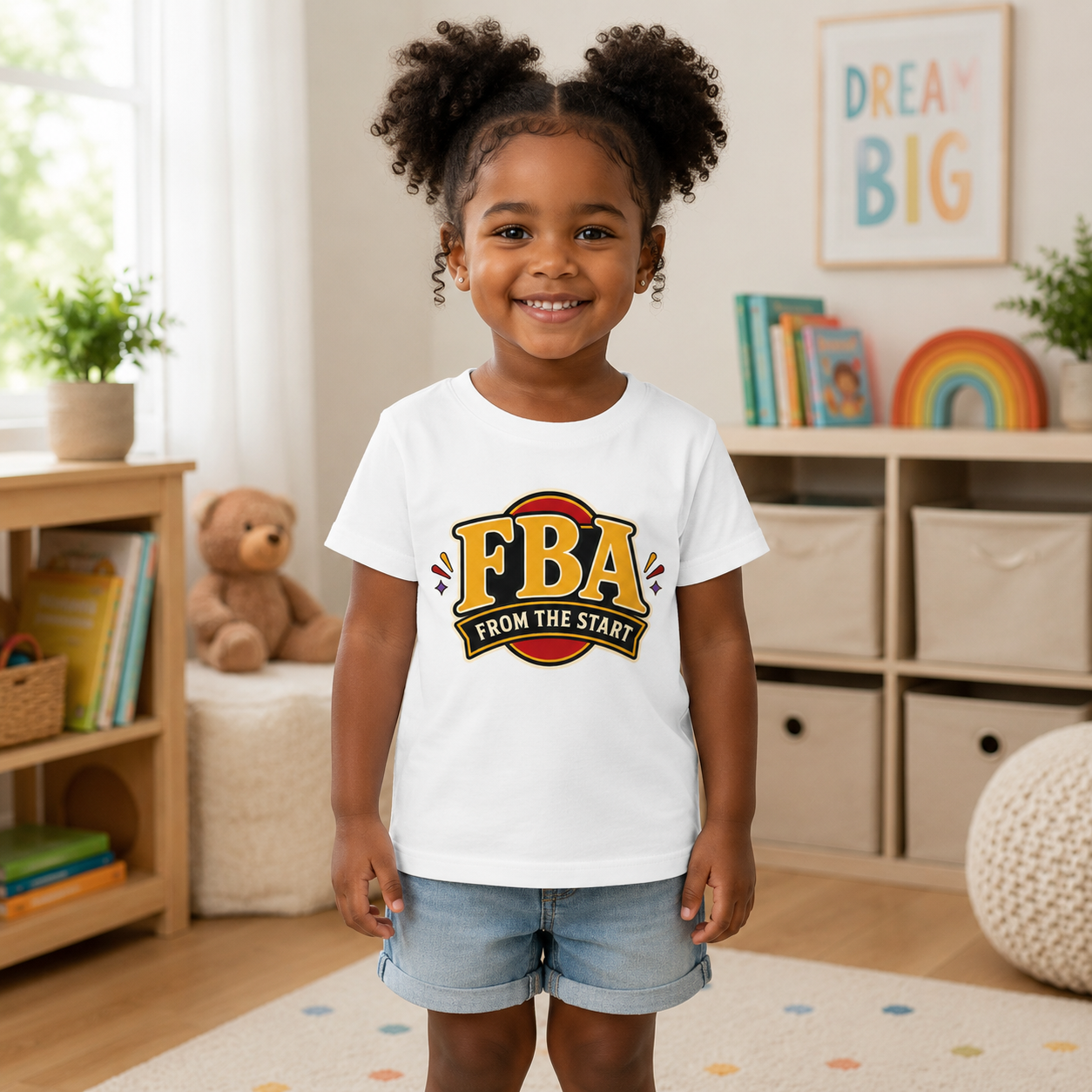 FBA Badge Toddler T-Shirt | Foundational Black American Kids Tee - Image 2