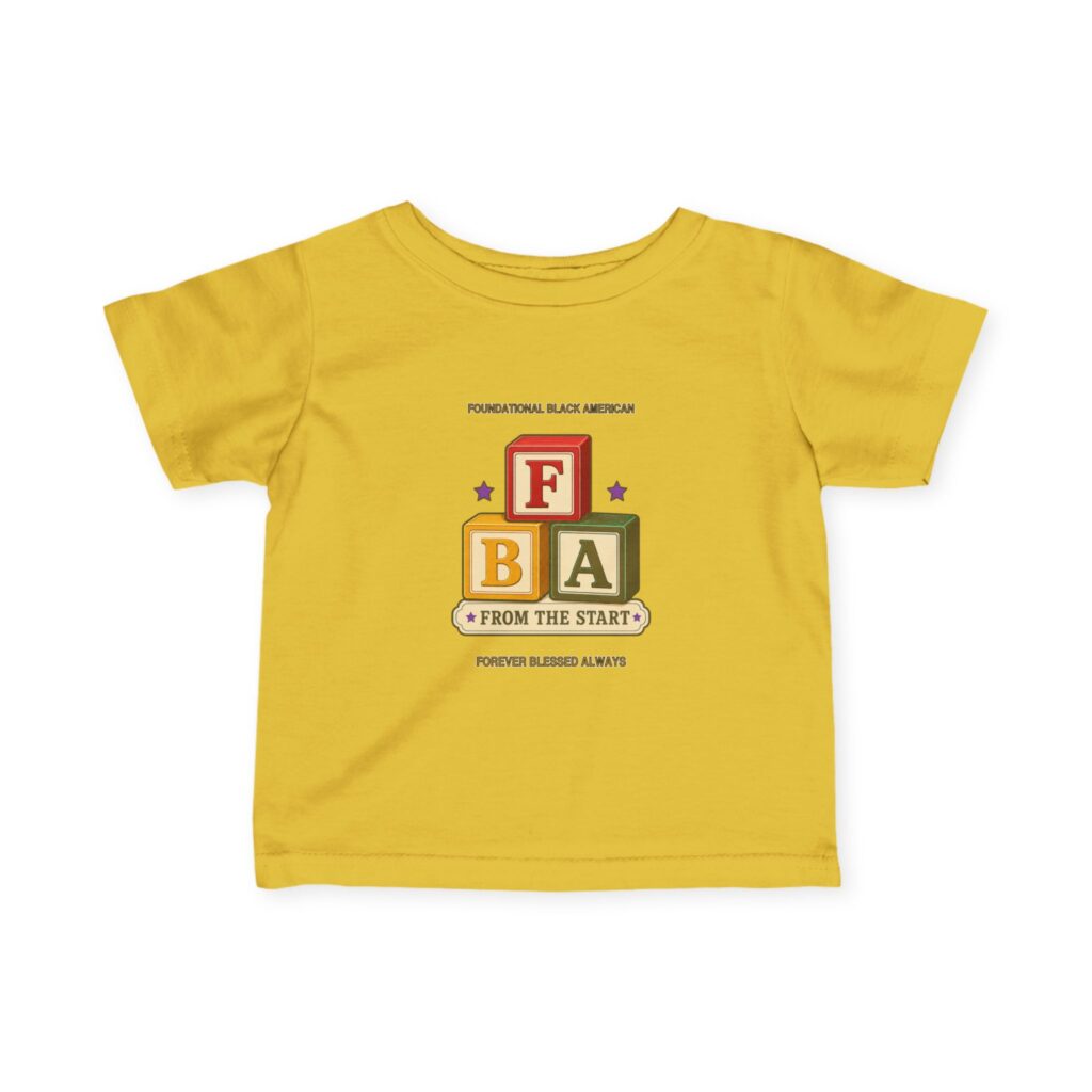 FBA Stacked Blocks Infant T-Shirt | Foundational Black American Baby Tee