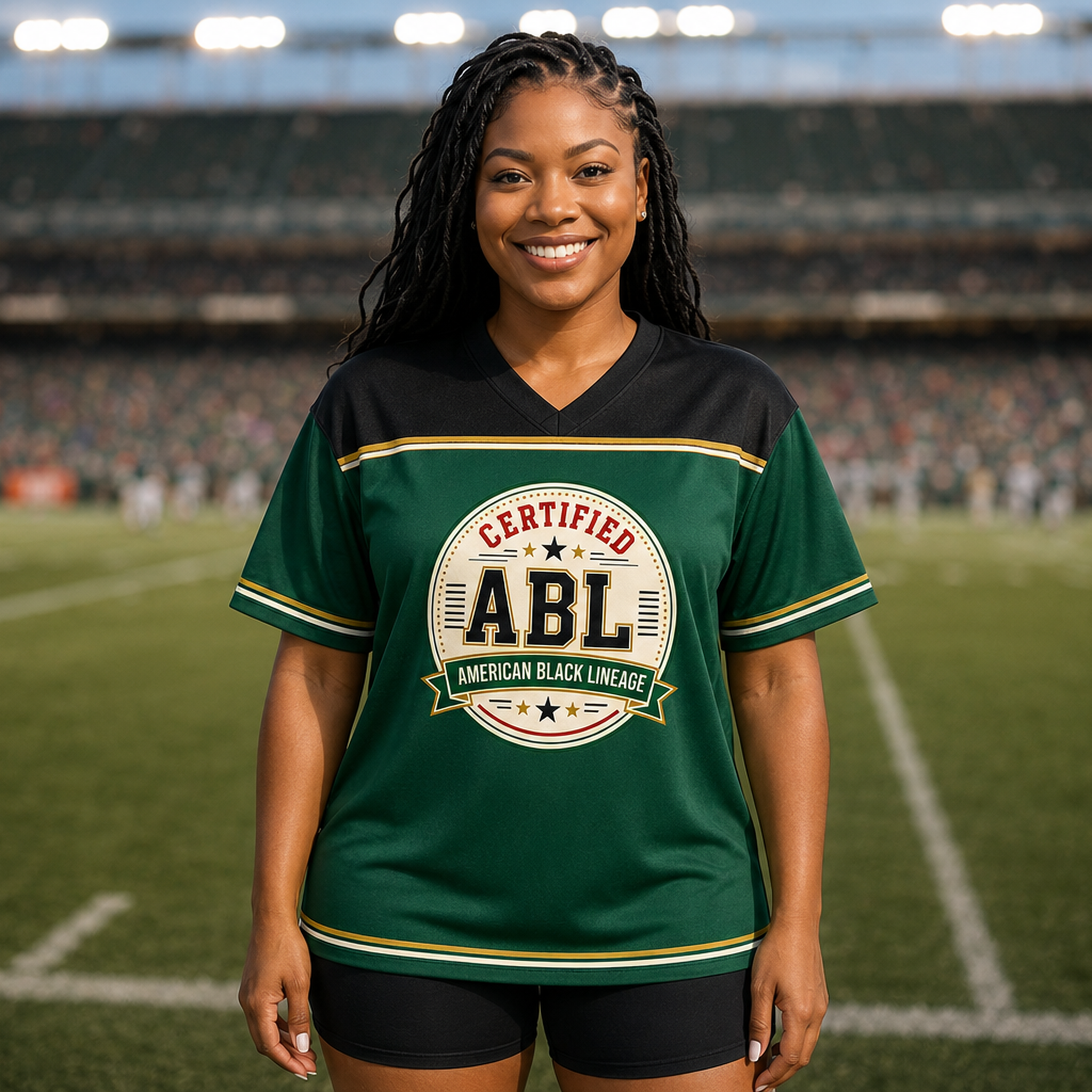 Certified ABL Heritage Jersey – Unisex Personalized American Black Lineage Football Jersey - Image 2